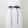 Cinturón de Piel Suave de Alta Gama con Nudo para Mujer para Combinar con Vestidos, Accesorio de Moda Coreana, Cinturón Decorativo para Suéteres y Abrigos