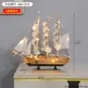 Velero Pequeño Pintado Creativo Decoraciones para el Hogar Velero de Madera Hecho a Mano Maquetas Artesanales Adornos Pequeños para Vestir Pasteles