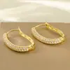 Pendientes de circonita de alta calidad europeos y americanos diseño pendientes en forma de U de moda para redes sociales 2024 nuevos pendientes populares pendientes de moda