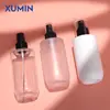 Xumin Spot Botella Spray Blanca Hombro Plano Fondo Redondo 200ml Botella Spray para Loción Mate Empaque Transparente para Productos de Cuidado de la Piel