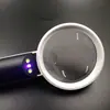 6H-4 nuevo dispositivo de mano con luz LED púrpura detector de billetes espejo de 65 mm lupa acrílica HD de 6.5 aumentos