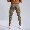 Calça Fitness Masculina Camuflada Justa Jogger Calça de Nove Pontos Esportes ao Ar Livre Treinamento Absorvente de Suor Secagem Rápida