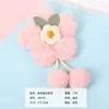 Pelaje de Conejo Flor de Ciruelo Bola Colgante Accesorios de Tela Textura Felpa Ropa Pinza para el Cabello Colgante Bolso Decoración DIY Suministros Venta al por Mayor