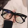 Anti-radiação anti-luz azul óculos femininos estilo coreano personalizado moldura elegante rosto olhando pequeno líquido vermelho liso todos os fósforos óculos simples moda masculina