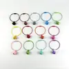 Color caramelo creativo DIY joyería color campana 17MM pintura para hornear anillo de alambre hebilla accesorios cadena de cuerda anillo llave