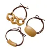 Elástico para Cabelo Cor de Chá com Leite Acessório de Cabelo Coreano Headband Corda de Cabelo Elegante Elástico de Cabelo Acrílico Atacado Não Danifica o Cabelo