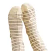 Calcetines especiales para dormir, calcetines cálidos para mujer para habitaciones con aire acondicionado, calcetines para maternidad y posparto, ajuste holgado sin apretar las piernas, calcetines de algodón hasta la mitad de la pantorrilla, calcetines holgados a rayas