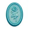 Ahora el relieve de cera tela ovalada rosa flor pegatina de pintura sello de pintura pegatina para sellar sobres multicolor