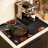 Máquina de café simple americana alfombrilla antideslizante alfombrilla de drenaje alfombrilla para mesa de comedor barra alfombrilla para encimera de cocina absorbente secado rápido venta al por mayor