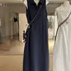Vestido Sencillo y Elegante sin Mangas con Cuello Polo para Mujer, Vestido Chaleco Casual de Verano Holgado con un Estilo Relajado, Vestido de Color Sólido