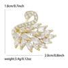 Broche de cisne de cristal, moda europea y americana, alfiler para ropa, ramillete de circonita con microincrustaciones, venta al por mayor de fábrica