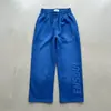 Jeans de Pierna Ancha con Salpicaduras Pintados a Medida para Hombre Jeans de Pierna Ancha con Múltiples Bolsillos Estilo Graffiti para Hombre Jeans para Hombre de Marca Trendy Americana