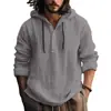 Moletom com Capuz de Algodão e Linho Manga Longa Casual Cor Sólida Tendência Hoodie Transfronteiriço Estilo Casual Levemente Maduro Casual Simples