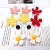 Estilo K de Fruta Mismo Estilo Exagerado Flor Grande Flor de Cinco Pétalos Accesorios DIY Aretes Hechos a Mano Material para Aretes Venta al por Mayor