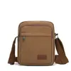 Bolso Cruzado para Hombre Transfronterizo, Moderno, a la Moda, Duradero y Resistente al Desgaste, Bolso de Lona para Teléfono Móvil y Monedas, Bolso Cruzado Versátil Portátil para el Viaje Diario