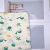 Tela de crepé de algodón de doble capa con estampado de animales de dibujos animados, gasa para bebé, ropa de bebé, pijama, manta.