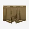 Ropa interior antibacteriana de seda helada Lingge para hombre Nivel 10 Boxer fresco para verano Color liso simple Transpirable Pantalones cortos de cuatro esquinas