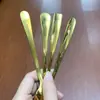 Colher de Sobremesa de Aço Inoxidável Colher de Café Dourada Nórdica Colher de Mexer Colher para Beber Casa Restaurante Atacado