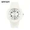 Sanda Popular de Moda Reloj de Agujas Examen Silencioso Todo Terreno Reloj para Estudiantes Infantil Luminoso Impermeable Reloj de Cuarzo