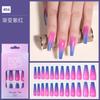 Parche para uñas postizas Amazon Long Ballet Gradient Wear Armor, acabado en 12 colores, pegamento en gelatina