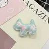 Bonita horquilla con diseño de cachorro a cuadros con dibujos animados, flequillo de alta calidad para niña, pinza lateral, accesorios para el cabello para estudiantes, tocado