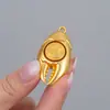 Pinza de cangrejo de cobre de imitación cadena de llaves giratoria 12 signos del zodíaco manos colgante de llave de coche rico lugar escénico regalo popular