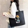 Bolsa de Lona Bolso para Estudiante Universitaria Bolso de Mano para Clase Gran Capacidad Bolsa de Compras Bolso Tote Versátil Venta al por Mayor Cabello
