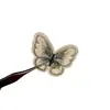 Parche Bordado de Mariposa de Organza de 5 cm Tul Mariposa Artificial Pasador de Pelo DIY Tocado Parche de Tela Decoración para Ropa de Niños Zapatos y Calcetines