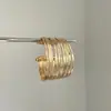 Pulsera de Hilo Retorcido Multicapa de Personalidad Exagerada Europea y Americana para Mujer Moda de Nicho Sentido de Diseño de Alta Gama Aro de Mano Accesorios de Joyería para la Mano