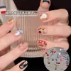 Uñas Postizas Explosivas Decoraciones de Perlas Color Diamante Mixtas Mini Corazón Gota de Agua Mariposa de Colores Forma Diamante Joyería para Uñas