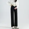 También se pueden usar después del parto, pantalones de maternidad de cintura baja y pierna ancha, ropa exterior para primavera y otoño 2026, pantalones rectos holgados finos de arroz glutinoso