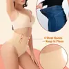 Calcinha Fio Dental Feminina para Comércio Exterior Transfronteiriço com Controle de Barriga, Levanta Bumbum Forte, Cinta Modeladora de Cintura Plus Size Sem Costura com Barbatanas de Aço, Calça Feminina para Controle de Barriga