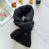 Estilo Ins Coreia do Sul Cachecol Pequeno de Tricô Feminino Etiqueta Macia Estudante Cor Sólida Lã de Inverno Quente Pescoço Versátil Masculino Pescoço
