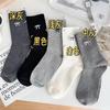 Calcetines para Mujer con Lazo Bordado, Otoño e Invierno Nueva Moda Coreana Tendencia Versátil Color Sólido Deportivos Largos Venta al por Mayor