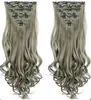 Peruca de Comércio Exterior Cabelo Ondulado Grande Feminino Alongamento de Cabelo com Presilha Conjunto de Sete Peças Peruca Feminina Alongamento de Cabelo Longo Cacheado