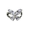 Hermoso Anillo de Mariposa Súper Hada de Gotas de Agua Celebridad en Línea Transmisión en Vivo Mismo Estilo Imitación Diamante Mosan Importado Quilate Anillo de Diamante de Alto Carbono para Mujer