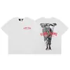 Camiseta de Verano Clásica de Manga Corta para Hombre Vlone Fog Mosaico Estampado Reflectante Marca de Moda V Grande Ajuste Holgado