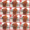 Llavero Colgante Zodiaco de Madera de Durazno Talla de Madera Segura Accesorios a Juego Llavero de Coche Colgante Cuadrado