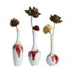 Jarrón de cerámica roja esmaltada de Jingdezhen, inserto de flores, decoración de porcelana para sala de estar, adornos de escritorio, jarrón seco, decoración del hogar