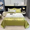 Juego de Tres Piezas Estilo Sábana de Cama de Seda de Hielo de Alta Densidad para Verano, Ropa de Cama para Uso en el Hogar y Dormitorio