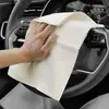 Toalla Limpiadora de Coche, Toalla Especial de Piel de Oveja y Ciervo Genuinas para Limpiar Cristales Sin Dejar Manchas de Agua, Toalla de Piel de Ciervo, Trapo Absorbente