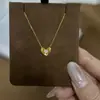 Popular Collar Flotante con Corazón Estilo Vintage de Xiaohongshu, Sencillo y Versátil, Cadena Elegante para la Clavícula Que No Se Desvanece