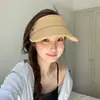 Gorra Visera de Algodón y Lino Japonés Verano 2026 Nueva Visera de Ala Ancha para Exteriores Protección Solar para Mujer Transpirable Adelgazante Facial Sombrero para el Sol