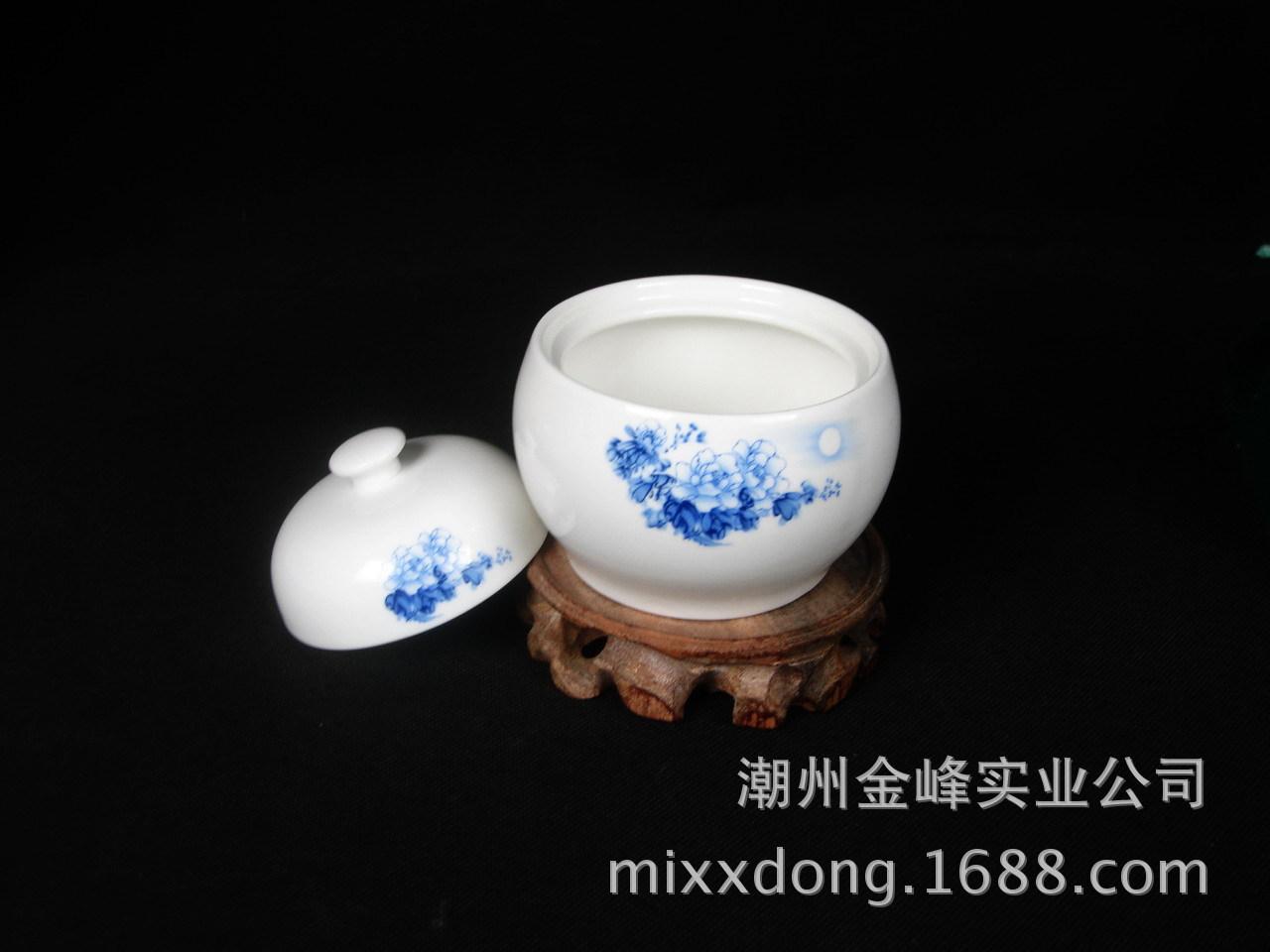 青花鼓形炖盅-002