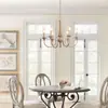 Candelabro de Madera Retro Estilo Country Americano, Iluminación Nórdica Simple y Creativa para Sala de Estar, Comedor, Dormitorio, Vestidor y Casa de Huéspedes