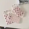 Funda para iPhone 18 Pro Max Estilo Coreano Puntos Escarchados Adecuada para 16 Pro Max Doble Capa 15 Pro/17