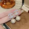 Brincos Super Brilhantes de Prata 925 com Pino, Personalizados com Zircônia Total, Estilo de Luxo Leve de Alta Qualidade, Brincos Populares, Acessórios de Orelha de Moda Elegantes e Requintados para Mulheres
