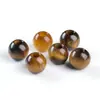 Jingdian Jewelry Piedra Natural Ojo de Tigre Amarillo Agujero Grande Cuentas Sueltas Accesorios para Joyería DIY Cuentas Espaciadoras para Pulseras Venta Caliente Transfronteriza
