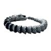 Pulsera Grande Exquisita de Pitón Dominante Estilo Chino Nuevo con Personalidad y Textura Creativas, Pulsera Gruesa Retro para Hombre de Moda