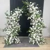 Nuevo Arco de Hierro para Bodas Soporte de Flores Forma de Cuerno Puerta Decoración de Boda al Aire Libre Arco Decoración de Fondo de Boda